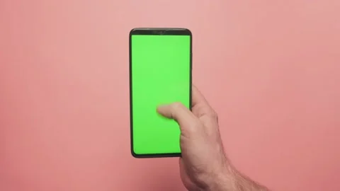 Scrolling And Double-Tap On Green Screen Видео 157212092