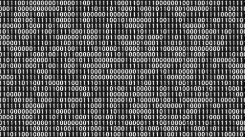 Scrolling binary code digital data stream 库存影片 325919961