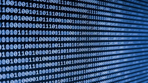 Scrolling binary computer code Stock Footage 241829476