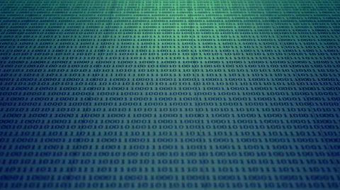 Scrolling blue and green binary code Stock Footage 43166597