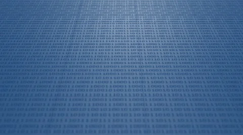 Scrolling blue binary code Stock Footage 43166648