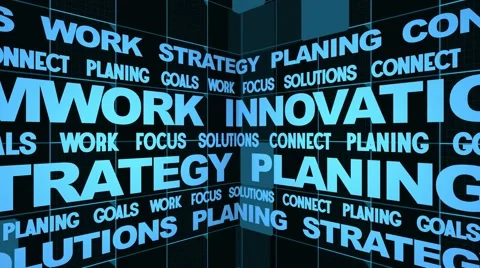 Scrolling business oriented words Stock Footage 58889361