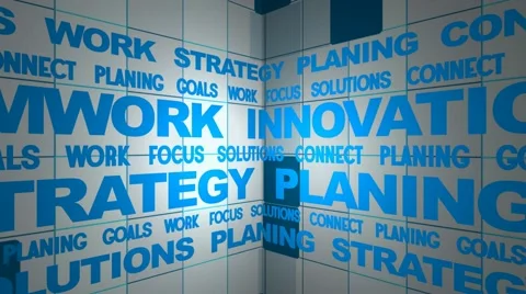 Scrolling business oriented words Stock Footage 58889381