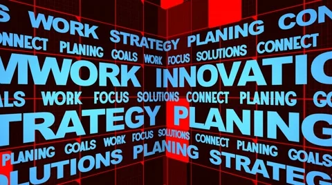 Scrolling business oriented words Stock Footage 58889455