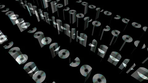 Scrolling CDs DVDs Motion Mapping Stockbeeldmateriaal 24711689