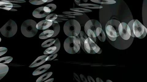 Scrolling CDs DVDs Motion Mapping Stock Footage 24711736