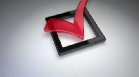 Scrolling check boxes are marked with red check marks. Looping. Stock Footage 37371922