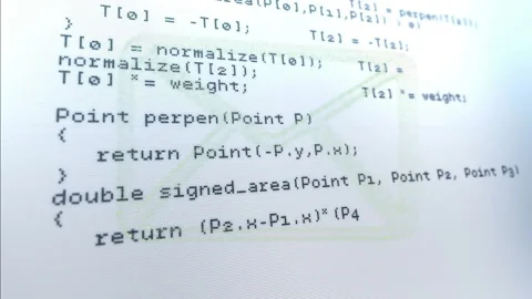 Scrolling code view revealing HTTP call structs intersection and response stub Stock Footage 314743943