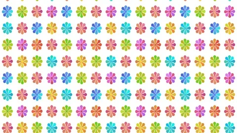 Scrolling colorful blooms wallpaper. Loop-able animation Video stock 80019372