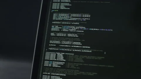Scrolling computer code and text Stock Footage 62769272