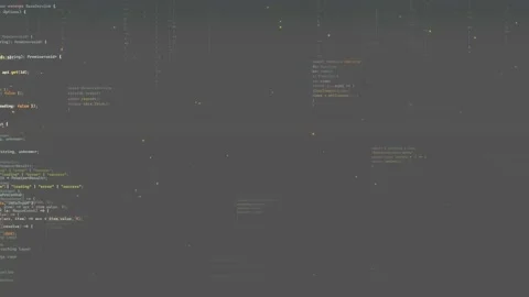 Scrolling Computer Code on Dark Screen Representing Software Development and Stock Footage 339968399
