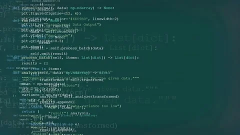 Scrolling Computer Code on Dark Screen Representing Software Development and Stock Footage 339970951