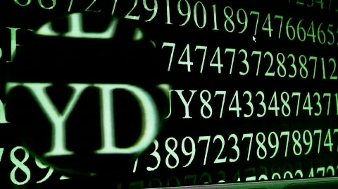  Scrolling computer data 1 Stock Footage 632458