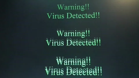 Scrolling computer virus warning HD 1080i Stock Footage 64699