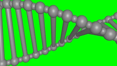 Scrolling DNA molecule. Closeup. Green Screen. Stock Footage 90943970