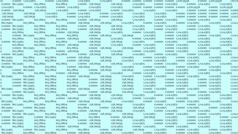 Scrolling down financial spreadsheet on computer monitor Stock Footage 90264895