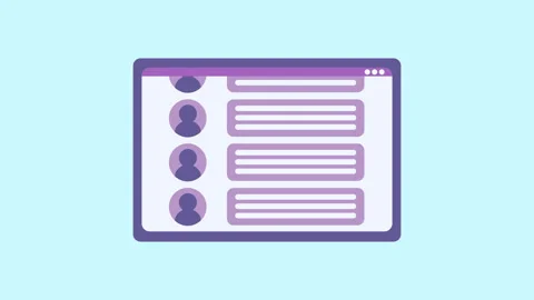 Scrolling Feed Loader 2d animation with alpha matte Stock Footage 336157293