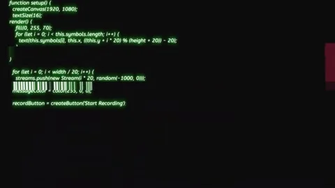 Scrolling glitch program code Loop Animation with RGB shift glitch effect. Stock Footage 285858578