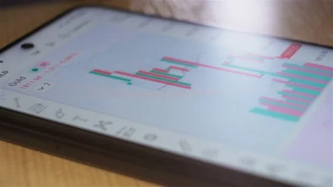 Scrolling of gold quotes Stock Footage 164034461