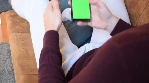 Scrolling on the green screen Stock Footage 129767950