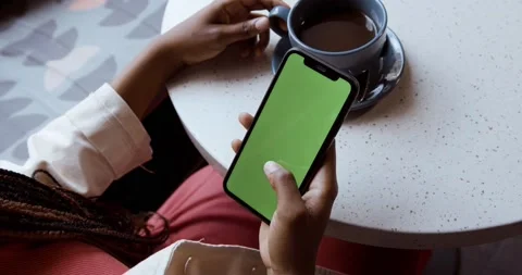 Scrolling green screen mobile phone Stock Footage 238389012
