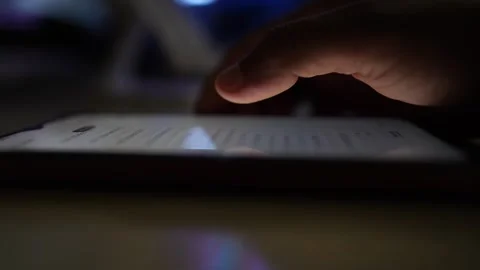 Scrolling by hand on the smartphone Stock Footage 290951233