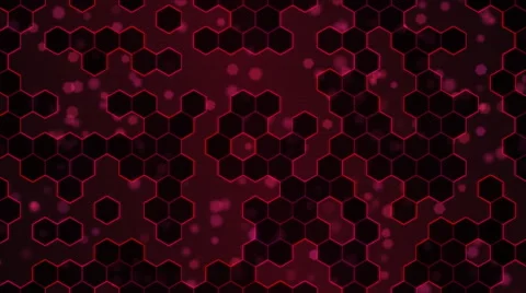 Scrolling Hexagon Background Animation - Loop Red Stock Footage 51228031