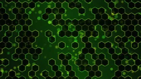 Scrolling Hexagon Background Animation - Loop Green Video stock 51234046