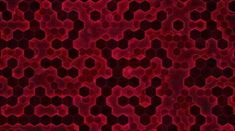 Scrolling Hexagon Background Animation - Loop Red Stock Footage 51383172