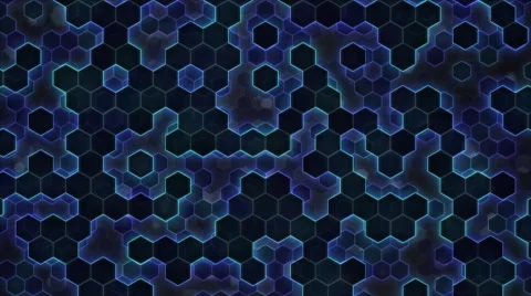 Scrolling Hexagon Background Animation - Loop Blue Stock Footage 51401679