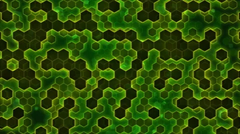 Scrolling Hexagon Background Animation - Loop Green Stock Footage 51405770