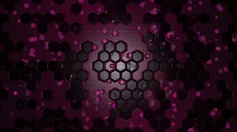 Scrolling Hexagon Background Animation - Loop Pink Red Stock Footage 57722018