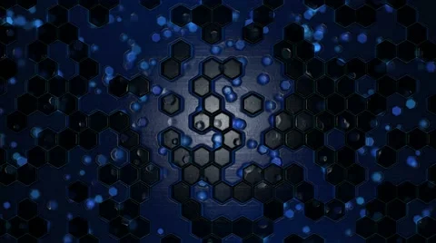 Scrolling Hexagon Background Animation - Loop Blue Stock Footage 57723076