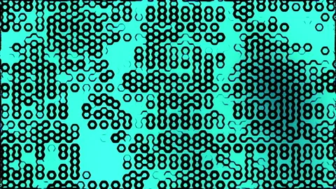 Scrolling Hexagon On Blue Background Animation Stock Footage 89347082