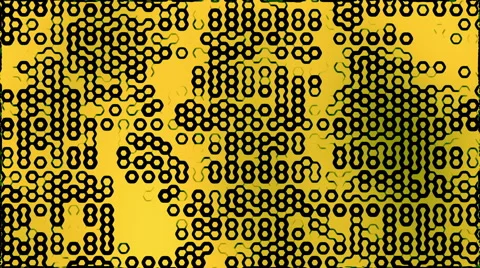 Scrolling Hexagon on Yellow Background Animation Stock Footage 64271919