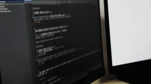 Scrolling the HTML Web page code. Programming Stock Footage 168352637