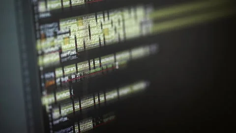 Scrolling the HTML Web page code. Programming Stock Footage 171761428
