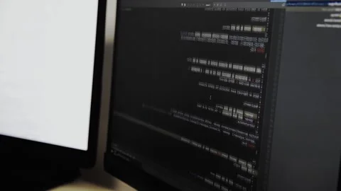 Scrolling the HTML Web page code. Programming Stock Footage 201183160