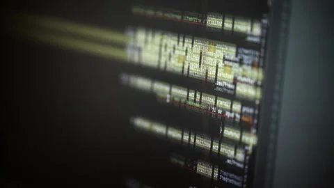 Scrolling the HTML Web page code. Programming Stock Footage 201183210