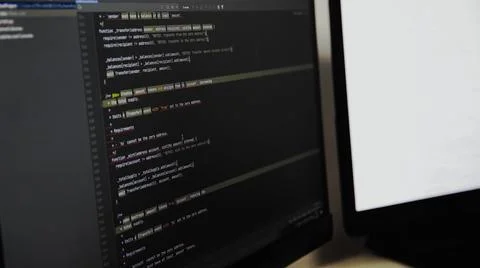 Scrolling the HTML Web page code. Programming Stock-Fotos