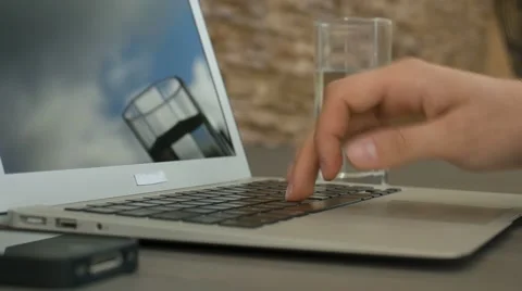 Scrolling on a Laptop Stock Footage 67445964