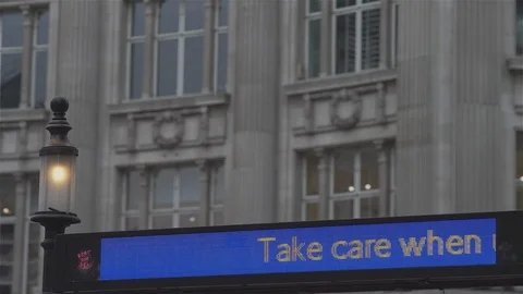 Scrolling LED message board  for travellers Stock-Footage 93206493