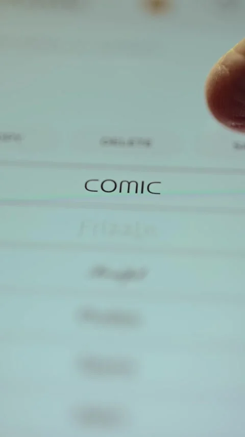 Scrolling the list of font styles available for selection in a text editing Stock Footage 327451786