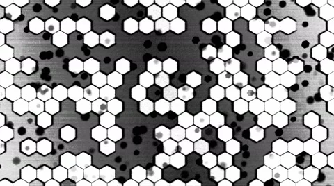 Scrolling Monochrome Hexagon Background Animation - Loop 스톡 동영상 57721078