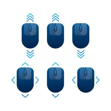 Scrolling mouse. Landing page. Computer mouse. Vector stock illustration. Illustrazione stock