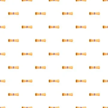 Scrolling paper document seamless pattern with ancient scrolls Stock Illustration