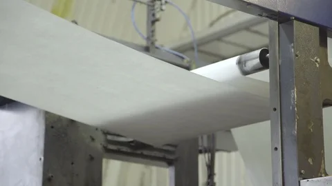 Scrolling of paper on press, close up Stock Footage 71313705