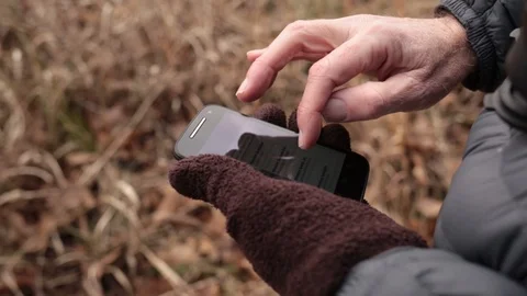 Scrolling the phone Video stock 104975644