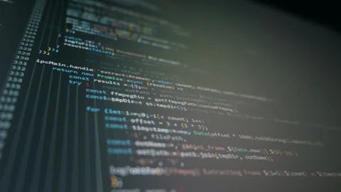 Scrolling Programming Code For AI Software Development Stock Footage 329135339