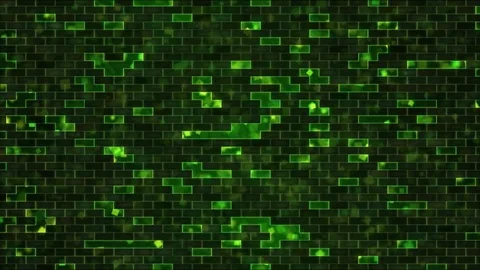 Scrolling Rectangle Bricks Background Animation - Loop Green 库存影片 85425181